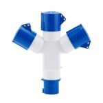 3-Way Socket Splitter, 16A 220-250V IP44, 3pin
